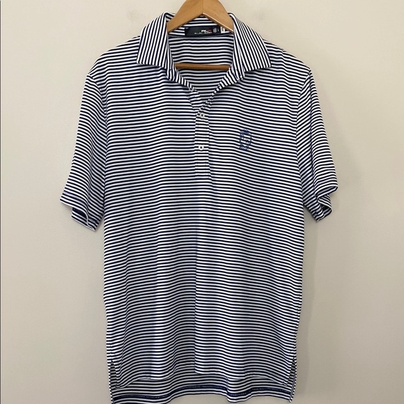 RLX Ralph Lauren Men’s Golf Performance Striped Polo Shirt PGA National Size L - Picture 1 of 10